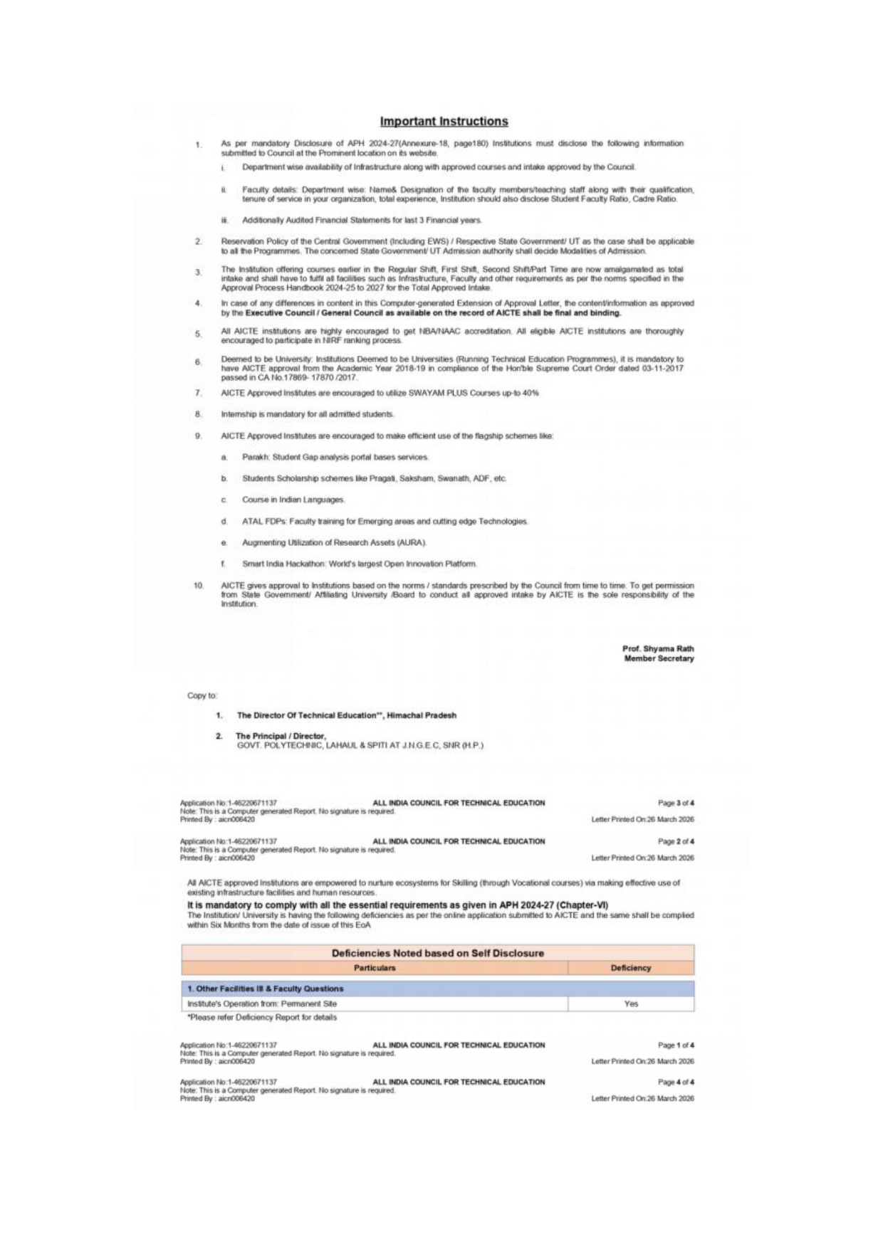 AICTE Aproval 2026-27
